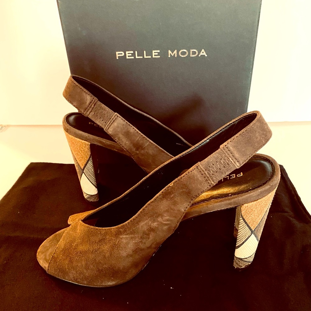 NIB Pelle Moda Pierce Brown Suede 6.5 multicolor